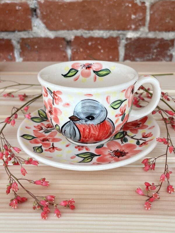 Filiżanka ceramiczna ze spodkiem 0,2l [Giles]