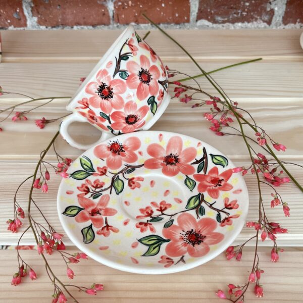 Filiżanka ceramiczna ze spodkiem 0,2l [Giles]