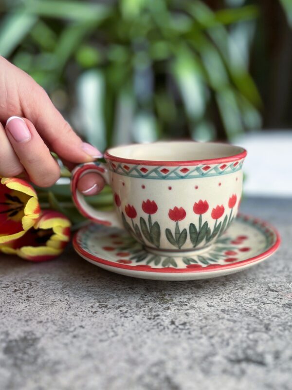 Filiżanka ze spodkiem 200 ml [Blossora]