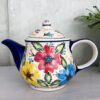 Czajnik ceramiczny ręcznie malowany w kolorowe kwiaty 1L [Isola]