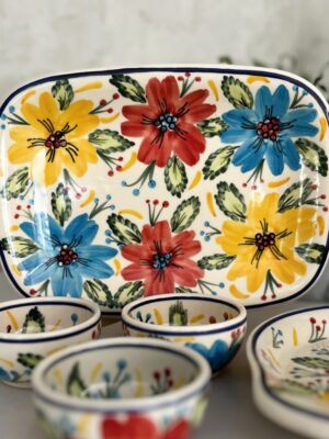 Półmisek ceramiczny ręcznie malowany 25 cm [Isola]