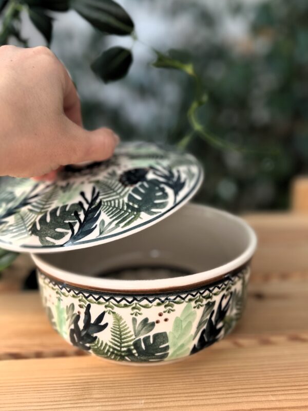 Ceramiczny rondel z pokrywką - pojemnik do zapiekania 750 ml [Bosco]