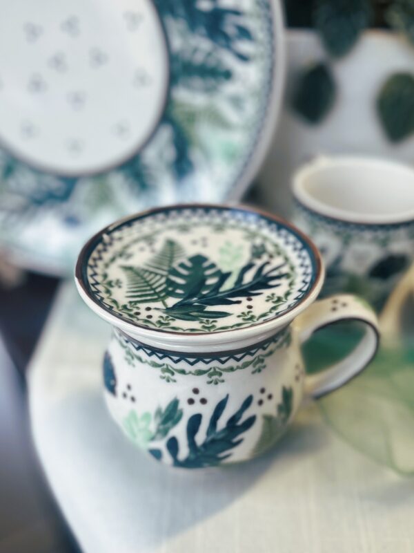 Podstawka ceramiczna, talerzyk 10 cm- mini spodek i przykrywka do kubka [Bosco]