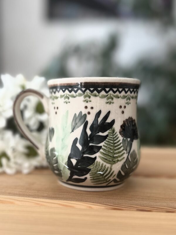 Kubek ceramiczny 350 ml do kawy i herbaty malowany ręcznie [Bosco]