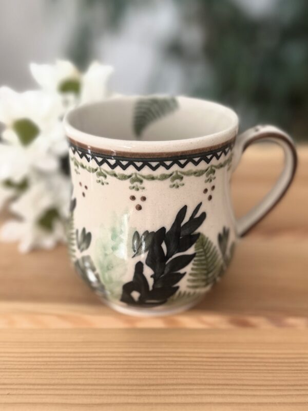 Kubek ceramiczny 350 ml do kawy i herbaty malowany ręcznie [Bosco]