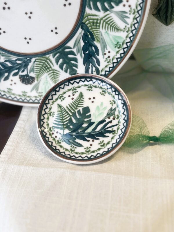 Podstawka ceramiczna, talerzyk 10 cm- mini spodek i przykrywka do kubka [Bosco]