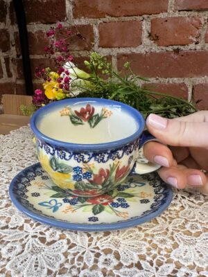 Filiżanka ze spodkiem 200 ml [Viva Flora]